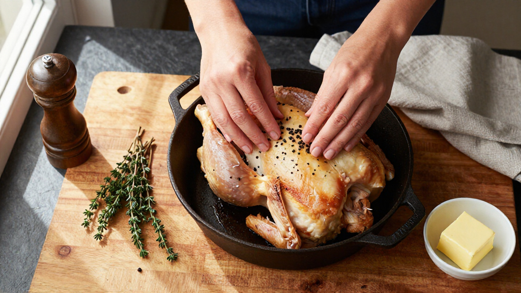 This Whole Roast Chicken Au Poivre Is Dinner Party Gold